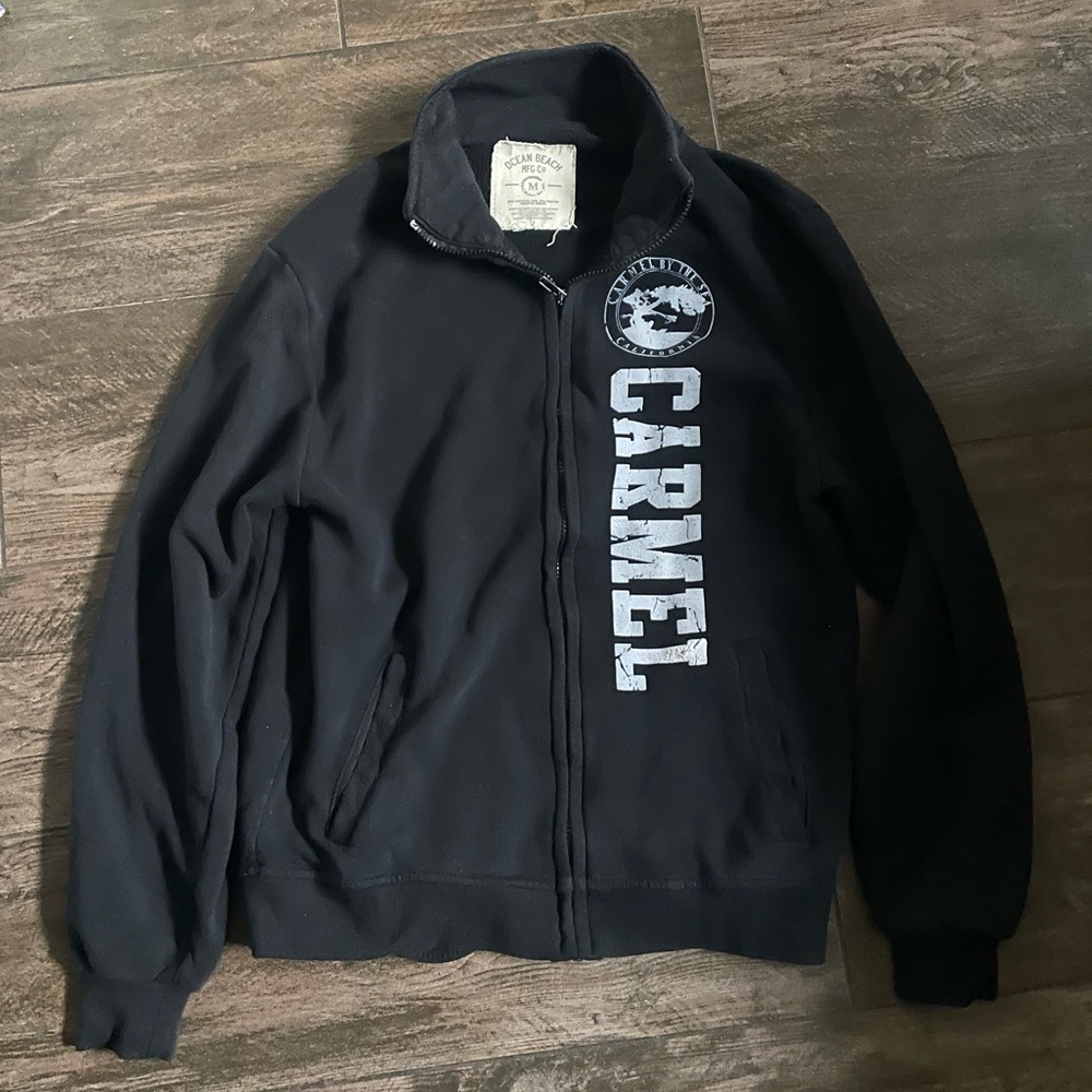 Caramel Black Zip Up Sweater